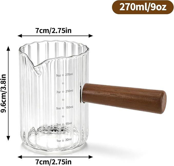 Espresso Measuring Cup 9 Oz, Espresso Glass Cups - Image 2