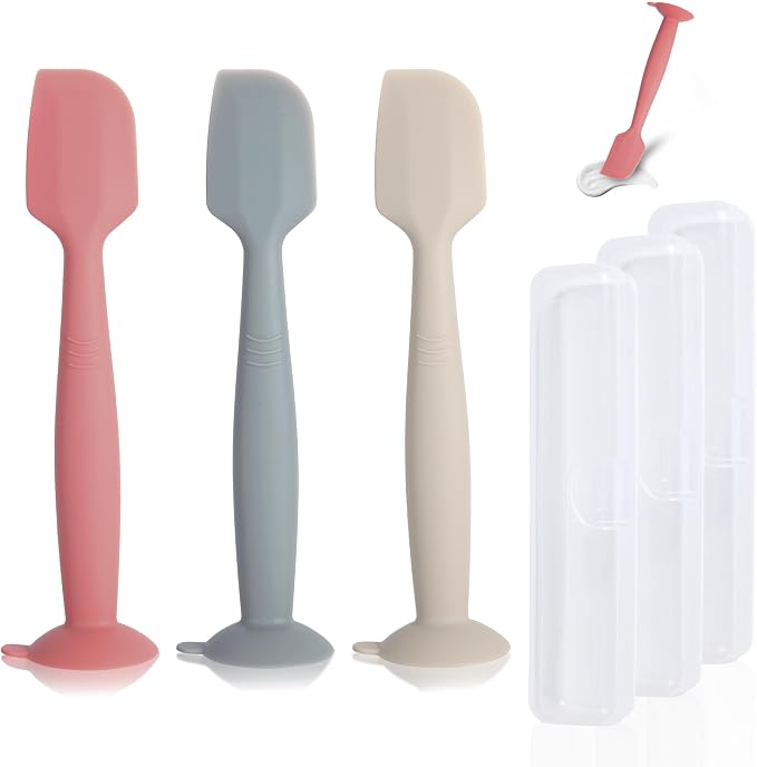 Diaper Spatula with Case, 3 Pack Baby Diaper Cream spatulas with 3 Storage Boxes by MAIKKB