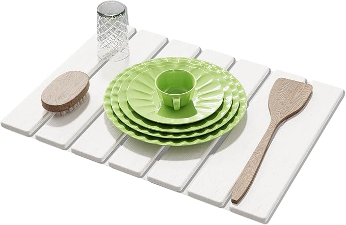 Stone Dish Drying Mat for Kitchen Counter, 15.5''x11.8'' Foldable Quick Dry by AEFLMHealth%C2%B7Home