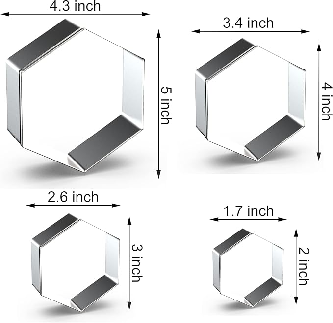 Hexagon Cookie Cutter Set Large - Image 2