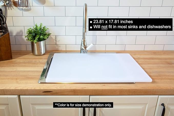 Thirteen Chefs 24 x 18 Large Yellow Cutting Board - Image 5