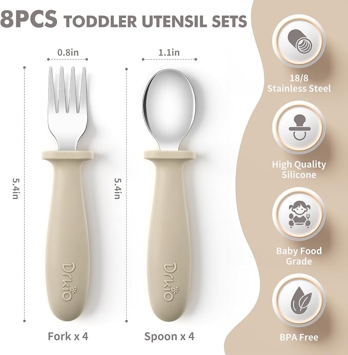 DRKIO 8 Pieces Toddler Utensils Set - Image 2