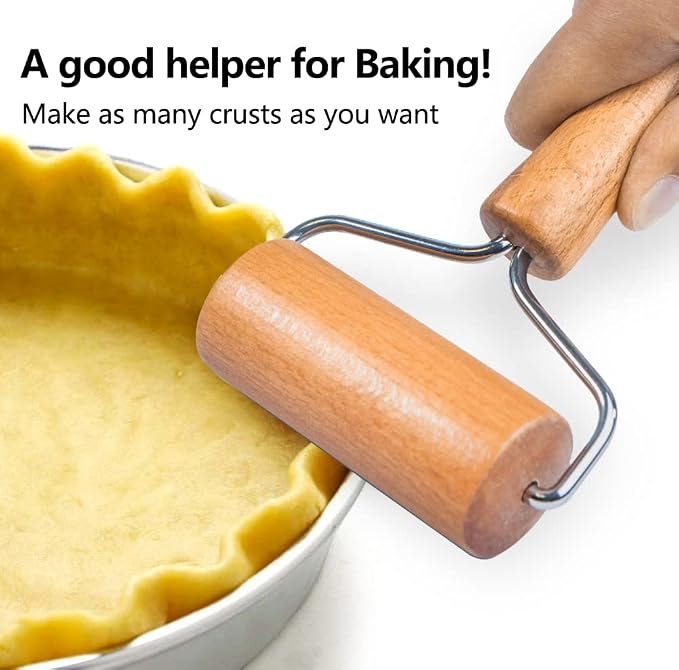 Watris Veiyi Small Rolling Pin, Wooden Dough Roller, Non-Stick Pizza Roller - Image 4