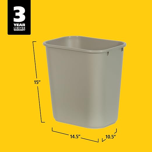 Rubbermaid Commercial Products Resin Wastebasket/Trash Can, 7-Gallon/28-Quart - Image 5