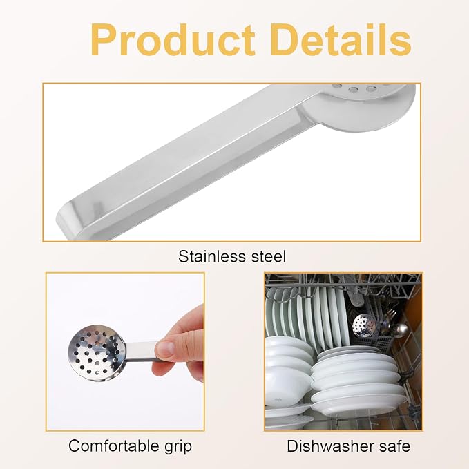 Tea Bag Squeezer Tongs, Stainless Steel Teabag Strainer Dispenser Gripper - Image 3