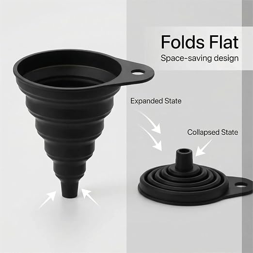 Kitchen Funnel Set of 4 – Collapsible Silicone Funnels - Image 5