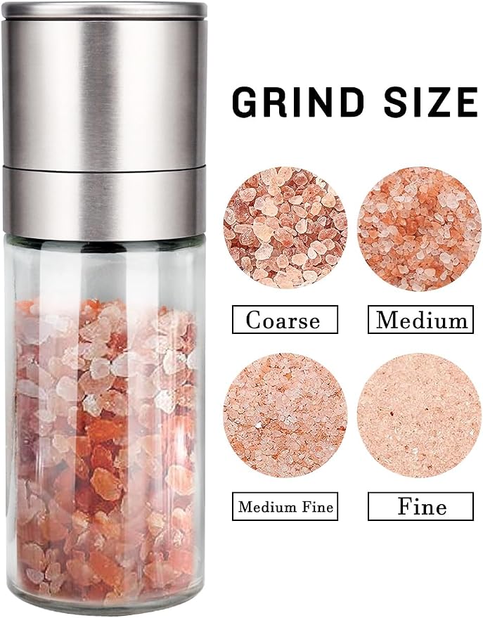 Gulex® Salt Grinder Pepper Mill, Refillable, Adjustable Coarseness Black Pepper - Image 4