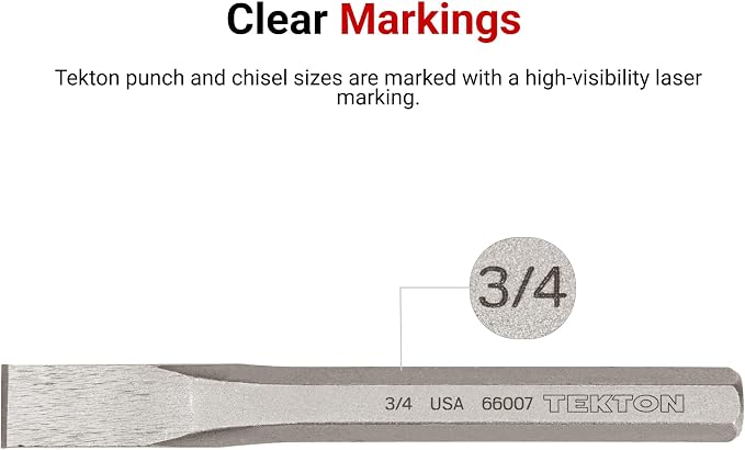 TEKTON Cold Chisel Set, 7-Piece | PNC91004 | Made in USA - Image 5
