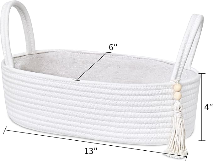 ABenkle Small Storage Basket, Jute Rope Woven Toilet Paper Tray Organizer - Image 2