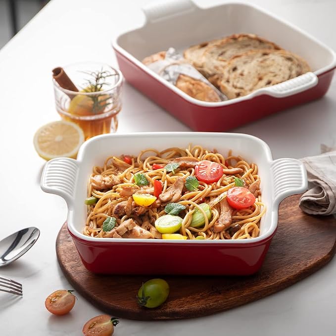 Sweejar Ceramic Baking Dish, 9 x 9 Cake Baking Pan - Image 4