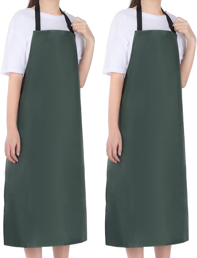 Gotega Waterproof Rubber Vinyl Apron Adjustable Dishwasher Apron by Gotega