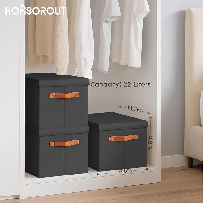 Homsorout Storage Bins with Lids - Image 3