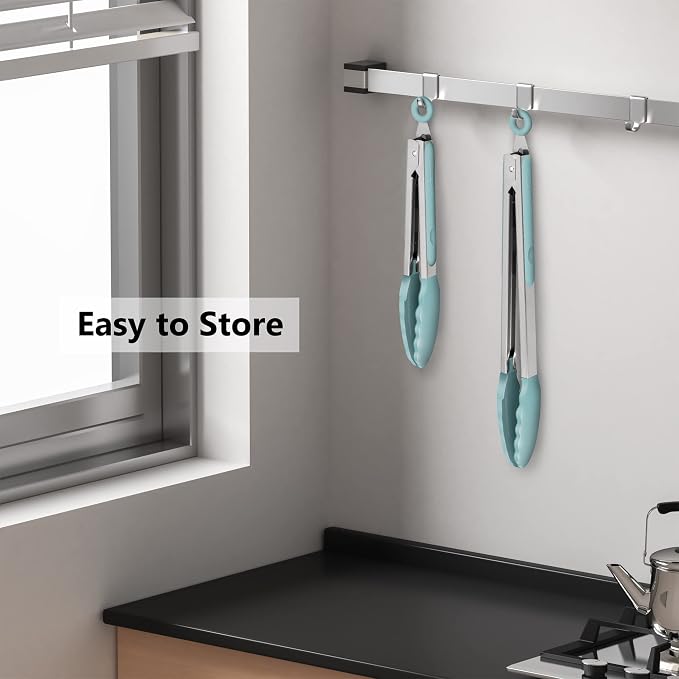 2 Pack Silicone Kitchen Tongs – 9" & 12" Set, Heat Resistant up to 500°F - Image 5