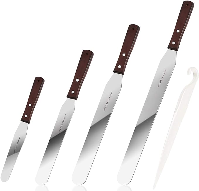 4PCS Cake Decorating Icing Spatula set by PUCKWAY