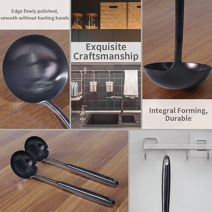 Newness Soup Ladle, Durable 304 Stainless Steel Soup Spoon - Image 5