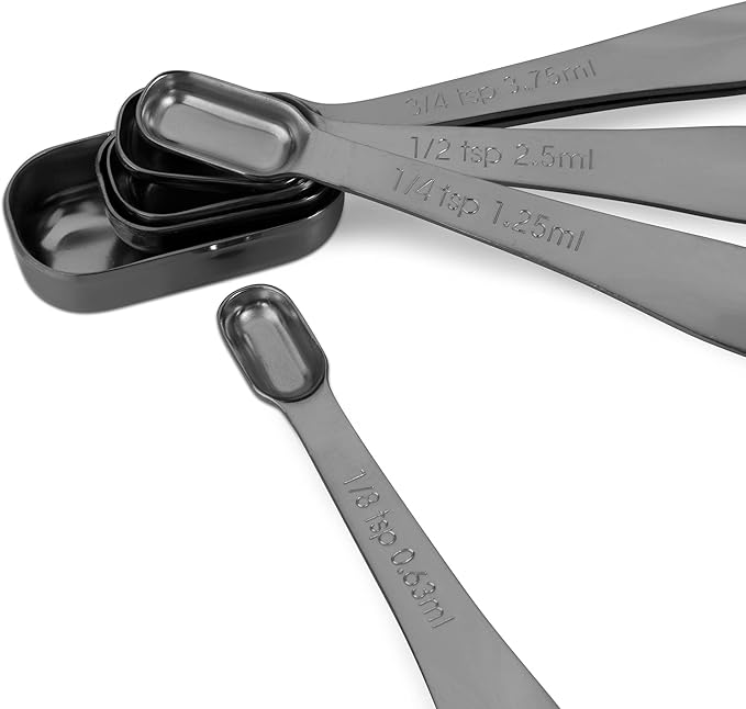 Accurate 18/8 Stainless Steel Measuring Spoons, Heavy Duty Good Handle Set of 6 - Image 3