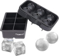 Ticent Ice Cube Trays, Silicone Sphere Whiskey Ice Ball Maker by Ticent