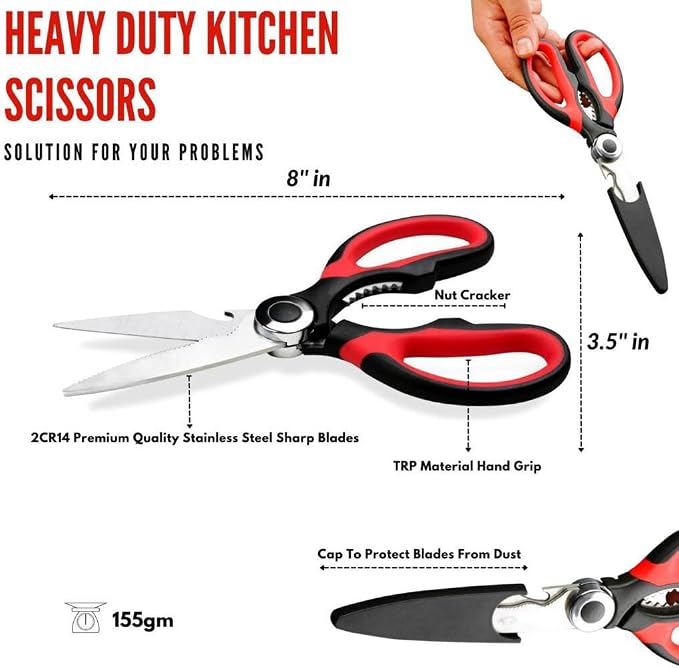 Kitchen Scissors Stainless Steel Sharp Blades - Image 9