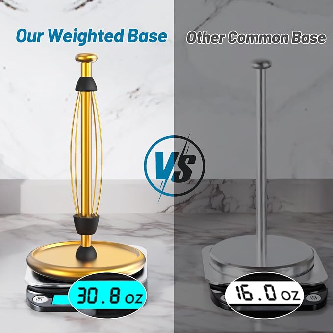 VEHHE Gold Paper Towel Holder Countertop - Image 3
