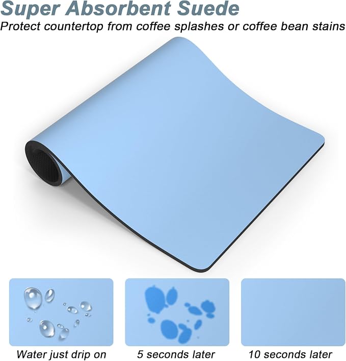 Rnivvi Coffee Mat, Hide Stain Rubber Backed Absorbent Dish Drying Pad - Image 3
