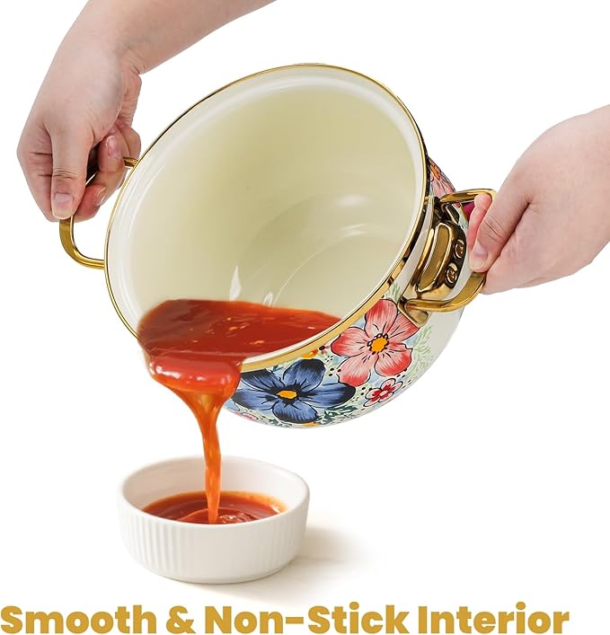 SOUJOY 3 Quart Enamel Cooking Pot - Image 5