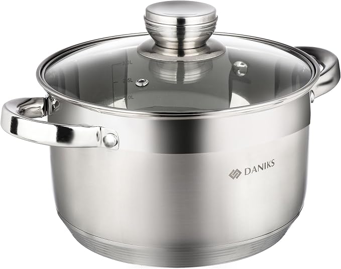 Daniks Standard 4 Quart Stainless Steel Stock Pot by Daniks