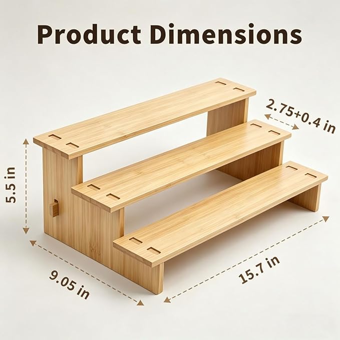 JinDoWin 3 Tiered Spice Rack Organizer - Image 4