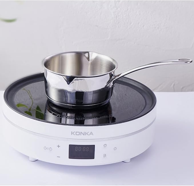 DEAYOU 18/10 Stainless Steel Butter Warmer Measuring Pan, 0.5-Quart Milk Warmer - Image 8