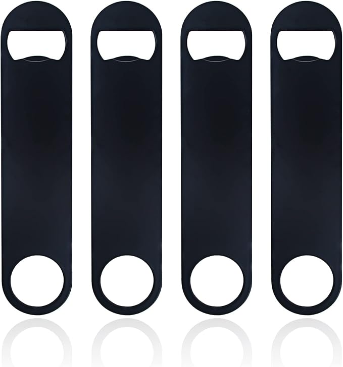 KTOJOY 4 PACK Stainless Steel Flat Bottle Opener, Beer Bottle Opener, by KTOJOY