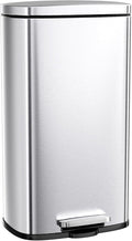Arlopu 13.2 Gallon Step Trash Can, Stainless Steel Garbage Bin, Soft-Close by Arlopu