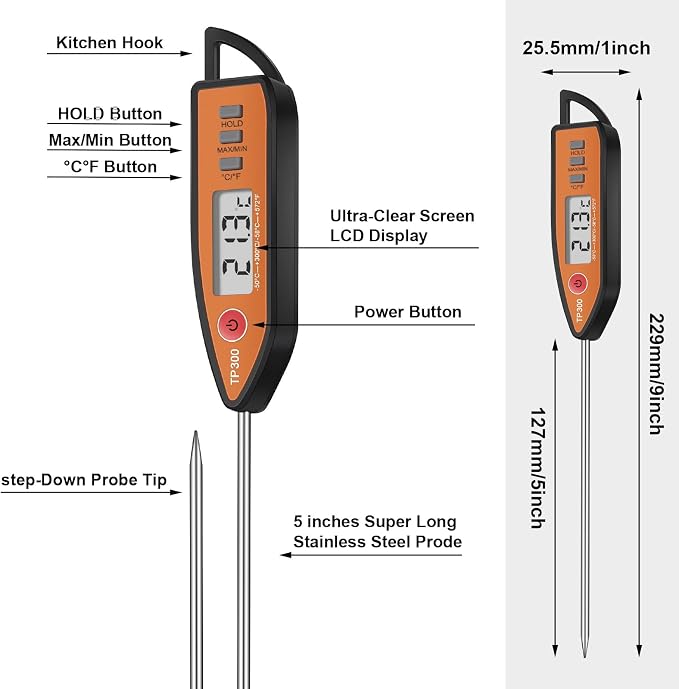 Digital Thermometer Food Meat Candy Water Immediate Read Thermometer - Image 2