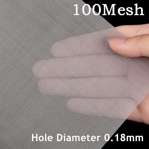 1Pack 100 Mesh 304 Stainless Steel Woven Wire Mesh, Never Rust, Hard and Heat - Image 2