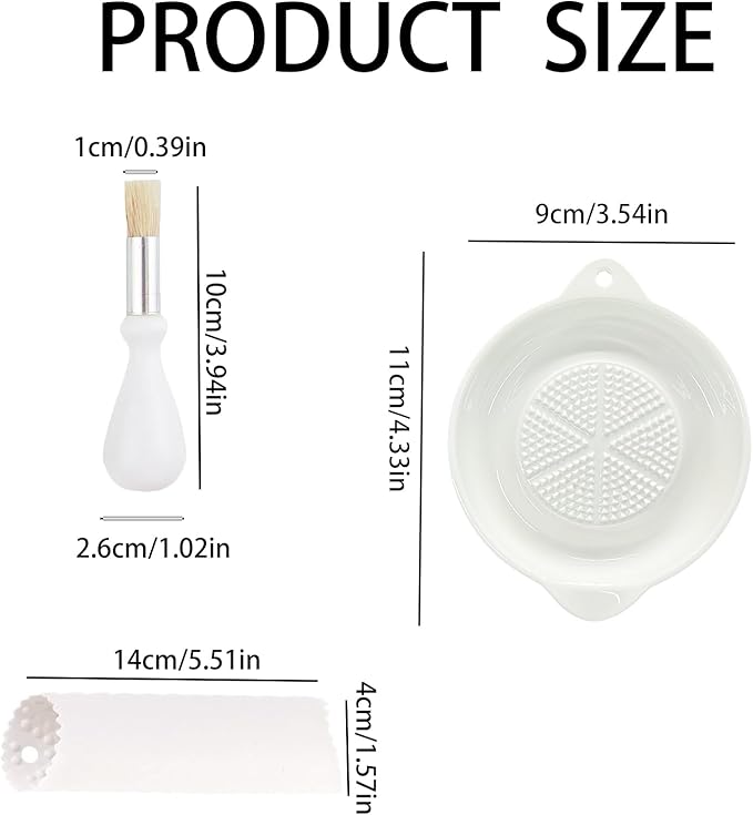 Ceramic Grater Plate for Ginger, Vegetables and Fruits in Kitchen - Image 3