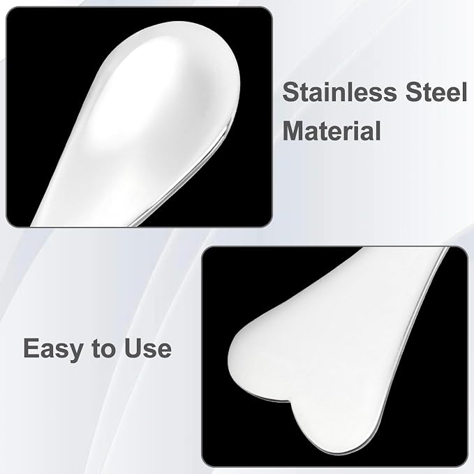 Pndeyo 3pcs Mini Stainless Steel Makeup Spatula, Reusable Cosmetic Cream - Image 3