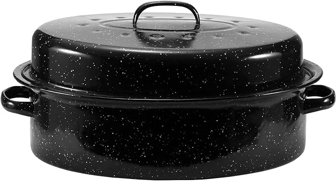 JY COOKMENT Granite Roaster Pan, Vegetable. Dishwasher Safe Cookware Fit by JYCOOKMENT