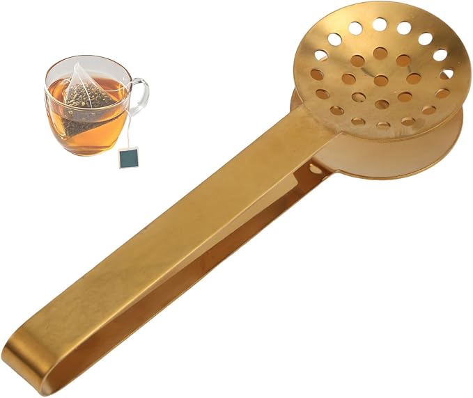 Tea Bag Squeezer Tongs, Stainless Steel Teabag Strainer Dispenser Gripper by Unknown