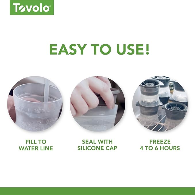 Tovolo Baseball Ice Molds Pack of 2 Large Craft Ice Mold Spheres - Image 4