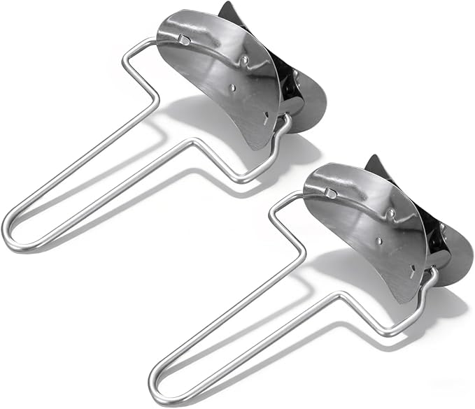 2 Pieces Stainless Steel Pastry Rolling Cutter Circle Dough Blade Roller by Drincarier