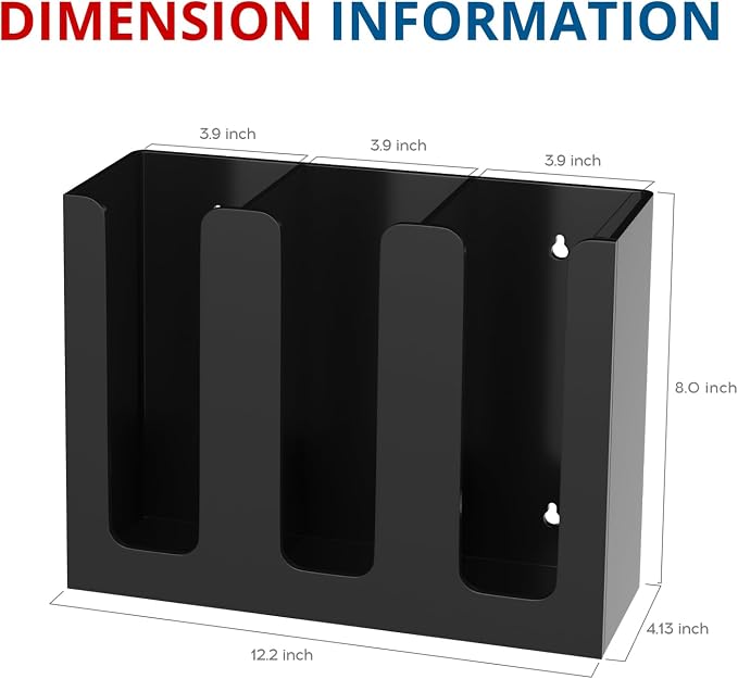 KOTEMON Acrylic Cup and Lid Holder, 3 Compartment, Disposable Coffee Cup - Image 3