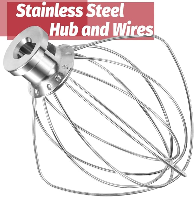 K45WW Dishwasher Safe Whisk Attachment Fits 4.5 Quart and 5 QT KitchenAid - Image 4