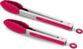 2 Pack Silicone Kitchen Tongs – 9" & 12" Set, Heat Resistant up to 500°F by ALLWIN-HOUSEWARE