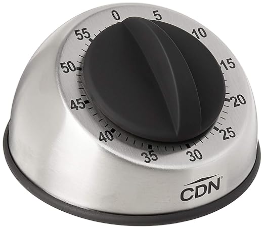 CDN Compact 60-Minute Mechanical Timer | Easy-to-Read 2.5” Dial | Loud 3-Second by CDN-ComponentDesignNorthwestInc