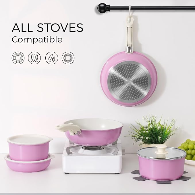 SODAY 15Pcs Pots and Pans Set Non Stick, Cookware Sets - Image 4