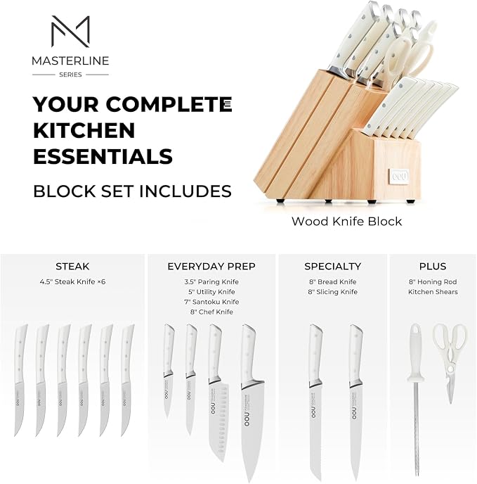 OOU 2026 Master Line 15-Piece German High Carbon Steel Knife Set - Image 4