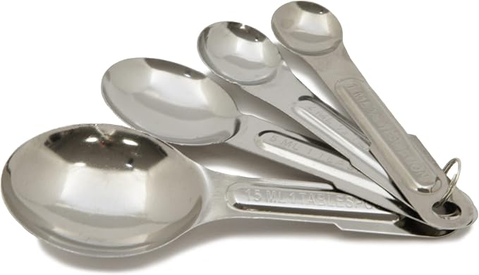 Measuring Spoons, 4 Piece Set, Stainless Steel by ChefCraft