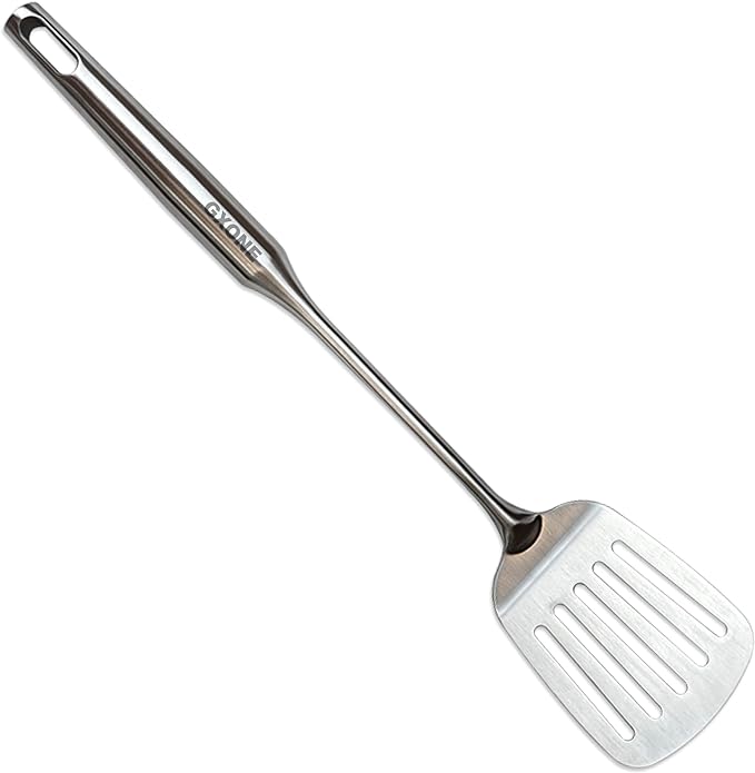 Stainless Steel Slotted Spatula, Cooking Utensil by GXONEHomeKitchen