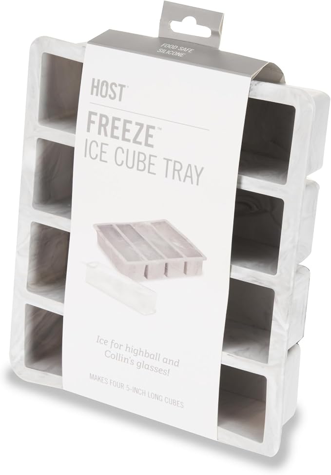 Host Ice Cube Tray, Makes Four 5-Inch Long Cubes, Durable Silicone Trays - Image 9