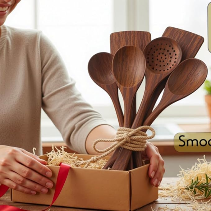 Premium Wooden Utensil Set - Image 2