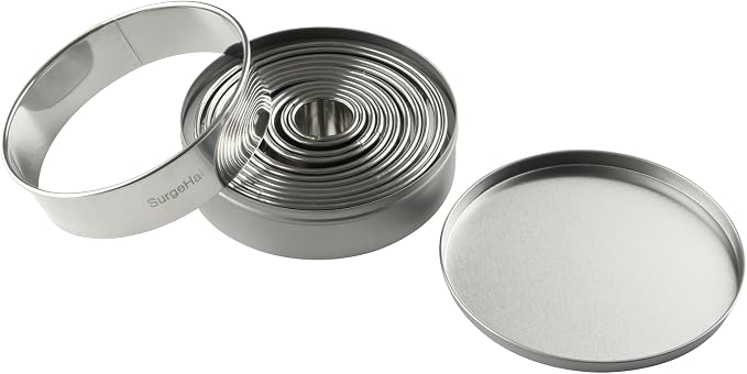 12 Piece Round Cookie Cutters Set, Donut Cutter Set, Stainless Steel Circle - Image 5