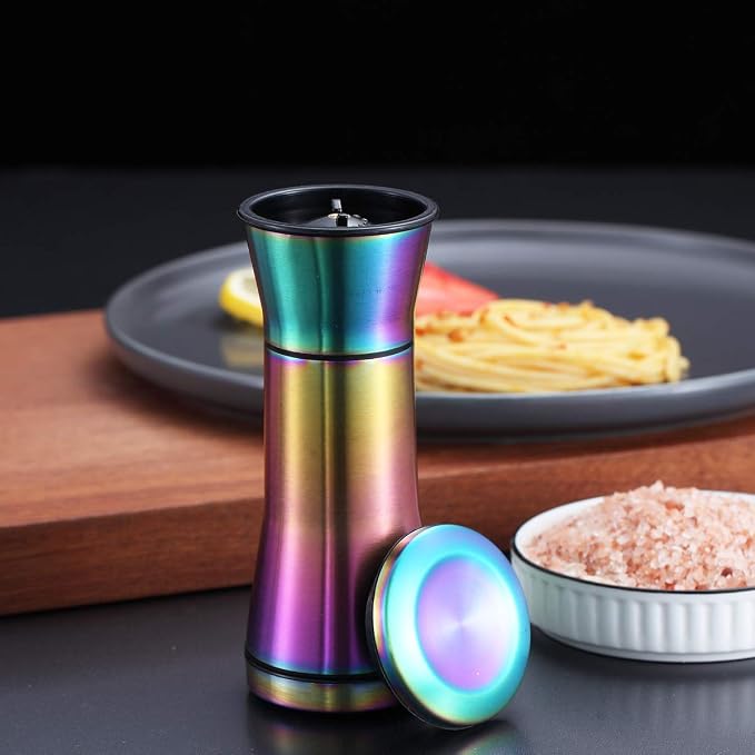 Rainbow Salt And Pepper Shakers, Kyraton Titanium Plating Stainless Steel Salt - Image 5